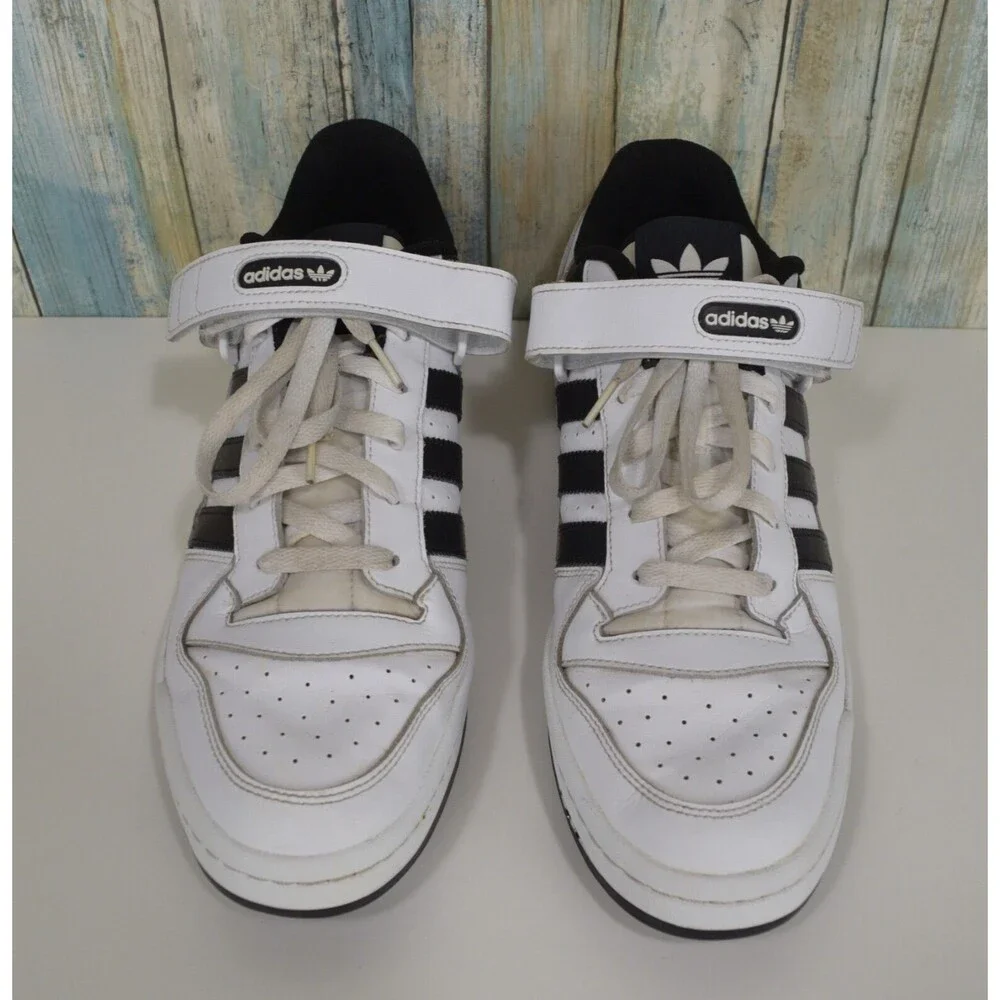 Adidas Forum Low Men's Size 13 Shoes Cloud White/Core Black FY7757 - Picture 4 of 10